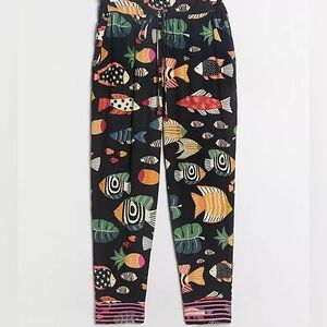 Farm rio Anthropologie sea life fish print joggers size small